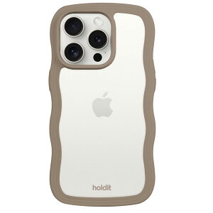 Holdit�i�z�[���f�B�b�g�j iPhone 14 Pro�p Wavy Case �w�ʃN���A�ϏՌ� �n�C�u���b�h�P�[�X�i���J�u���E��/�N���A�j 16199(HOLDIT)