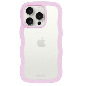 Holdit�i�z�[���f�B�b�g�j iPhone 15 Pro MAX�p Wavy Case �w�ʃN���A�ϏՌ� �n�C�u���b�h�P�[�X�i���C���b�N�p�[�v��/�N���A�j 16228(HOLDIT)