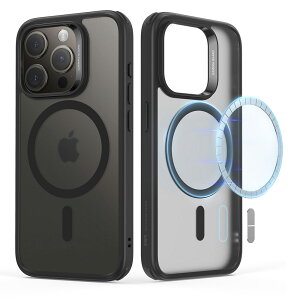 ESR iPhone 15 Pro Max�p MagSafe�Ή� �n�C�u���b�h�P�[�X �ČRMIL�K�i�i�t�H���X�e�b�h�u���b�N�j Classic Hybrid Case (HaloLock) Compatible ESR385