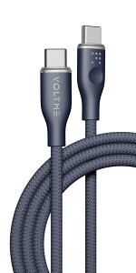 VOLTME(�{���g�~�[) 3A�E60W �f�[�^�]��/�[�d ���ϋv�҂ݍ��� �i�C�����P�[�u�� USB-C��USB-C 1.8m�i�u���[�j C2163(VOLTME)