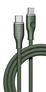 VOLTME(�{���g�~�[) 3A�E60W �f�[�^�]��/�[�d ���ϋv�҂ݍ��� �i�C�����P�[�u�� USB-C��USB-C 1.8m�i�O���[���j C2164(VOLTME)