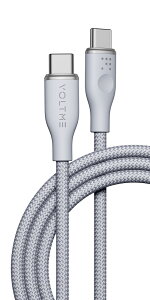 VOLTME(�{���g�~�[) 3A�E60W �f�[�^�]��/�[�d ���ϋv�҂ݍ��� �i�C�����P�[�u�� USB-C��USB-C 1.8m�i�O���[�j C2165(VOLTME)