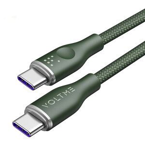 VOLTME(�{���g�~�[) 5A�E100W �f�[�^�]��/�}���[�d ���ϋv�҂ݍ��� �i�C�����P�[�u�� USB-C��USB-C 1m�i�O���[���j C2168(VOLTME)