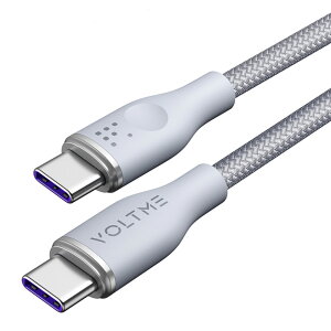 VOLTME(�{���g�~�[) 5A�E100W �f�[�^�]��/�}���[�d ���ϋv�҂ݍ��� �i�C�����P�[�u�� USB-C��USB-C 1m�i�O���[�j C2169(VOLTME)