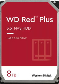 Western Digital（ウエスタンデジタル） 3.5インチ NASハードディスクドライブ WD Red Plus 8TB 簡易パッケージ NAS向けモデル WD80EFPX