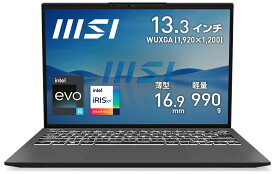 MSI｜エムエスアイ 13.3型 ノートパソコン Prestige 13Evo A12M（Core i5/ メモリ 8GB/ 512GB SSD） ステラグレイ Prestige-13Evo-A12M-3217JP