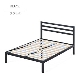 ZINUS JAPAN(ジヌス) Mia スチールベッドフレーム ヘッドボード付 ブラック ダブル ZJ-ASMPH-15D [ZJASMPH15D]