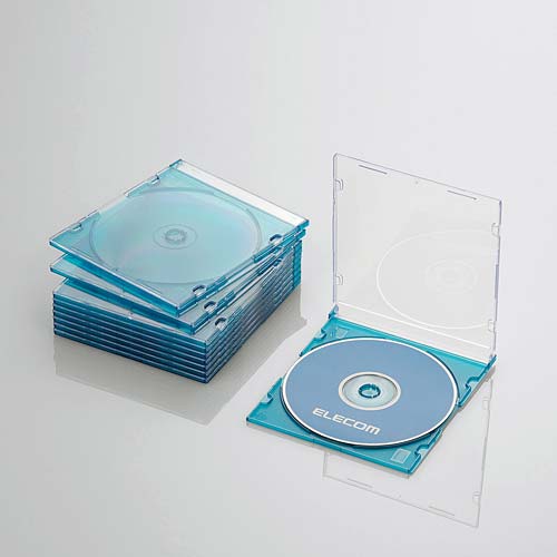 CCD-JSCS10CBU エレコム Blu-ray/DVD/CDケース 10枚セット（スリム/PS/1枚収納・クリアブルー） | Joshin  web 家電とPCの大型専門店