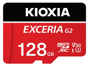 KIOXIAbLINVA yKizmicroSDXCJ[h Class10 UHS-I@U3 V30 128GB KMU-B128GR EXCERIA G2