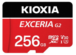 KIOXIAbLINVA yKizmicroSDXCJ[h Class10 UHS-I@U3 V30 256GB KMU-B256GR EXCERIA G2