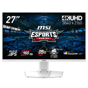 MSIbGGXAC Q[~OtfBXvC(27^/RAPID IPS/4KUHD 3840×2160/160Hz/0.5ms/HDR400/HDMI2.1/DP1.4a/USB TYPE-C/VESA/PIPEPBPΉ/3Nۏ)(zCg) MAGV[Y MAG-274URFW
