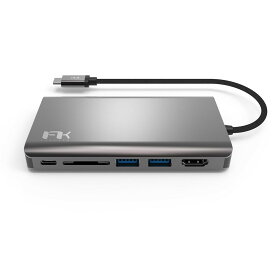 Feeltek（フィールテック） HDMIポート付 USB Type-Cハブ 8ポート(HDMI/USB-A/USB-C/SDカード/VGA/ギガビット・イーサネット/3.5mmオーディオジャック) Portable 8-in-1 USB-C Hub UCH008AP2
