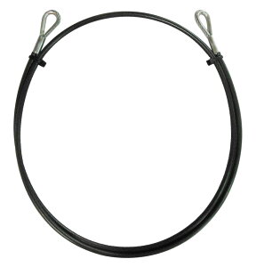 trad PVC被覆メッキ付ワイヤーロープ 両端シンブル加工(径2.4mm×1m) #360621 THW-2441C