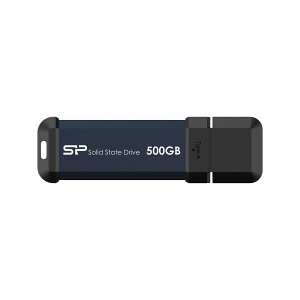 Silicon PowerbVRp[ USB 3.2 Gen 2Ή Portable SSD MS60(500GB) |[^uSSD ǂݍݍő600MB/s ݍő500MB/s SP500GBUF3S60V1B