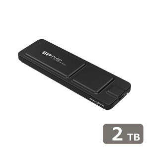 Silicon PowerbVRp[ USB 3.2 Gen 2Ή Portable SSD PX10 Black(2TB)iubNj |[^uSSD SP020TBPSDPX10CK