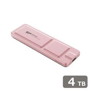 Silicon PowerbVRp[ USB 3.2 Gen 2Ή Portable SSD PX10 Pink(4TB)isNj |[^uSSD SP040TBPSDPX10CP