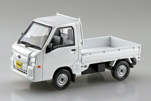 アオシマ 1/32 楽プラ スナップキット No.05-FW スバル サンバー トラック(フロストホワイト)【65785】 プラモデル