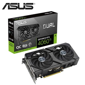 ASUS｜エイスース ASUS Dual GeForce RTX 4060 Ti OC Edition 8GB GDDR6【国内正規品】 パワフルな2つのAxial-techファンと2.5スロット設計で幅広い互換性を実現 DUALRTX4060TIO8GEVO