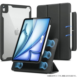 ESR iPad Air 11C`(M3/2025)iM2/2024j/iPad Air 10.9C`i5/4jp 5̃X^h[h }OlbgJo[ƃNAwʃP[XiBlackj ESR579