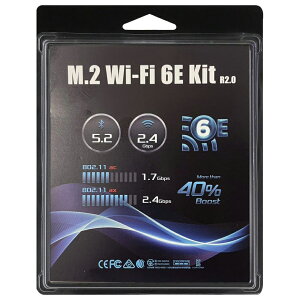 ASRockbAXbN DeskMini/DeskMeetV[YpWi-FiLbg M.2 WiFi 6E kit R2.0 M.2 WIFI 6E KIT
