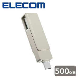 GRbELECOM SSD Ot 500GB USB3.2(Gen2) Ǎő500MB/b USB^ |[^uSSD ]  USB Type C / USB-A Ή y iPhone 15 iPad MacBook Windows PC PS5 PS4 Ή z Xgbvz[tiV
