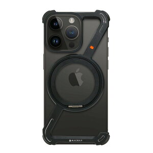 HACRAY(ハクライ) iPhone 15 Pro用 360 RingStandバンパー アルミ(ブラック) HR26882I15PR
