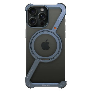 HACRAY(ハクライ) iPhone 15 Pro Max用 360 RingStandバンパー アルミ(ブルー) HR26888I15PM