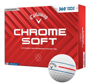 LEFC yʌzN \tg 360°gvEgbN St{[ 1_[X 12(zCg) CRMSFT24-360-TRWH Callaway CHROME SOFT 360°Triple Track Golf Ball