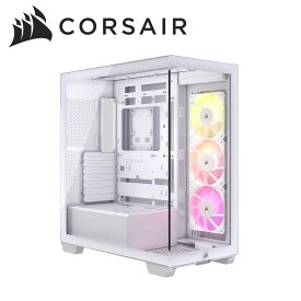 CORSAIR｜コルセア PCケース ミドルタワー iCUE LINK 3500X RGB Tempered Glass Mid-Tower（ホワイト） CC-9011281-WW