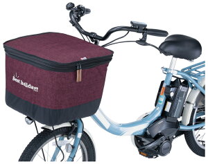 川住製作所 2段式前カゴカバー デニム(ワインレッド) KW-555WR