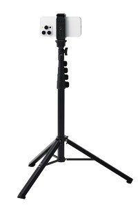 �G���R�� ���ω׏d�X�}�z�O�r �ő��165cm �X�}�z�z���_�[�t �X�}�z�X�^���h�i�u���b�N�j P-STCFWL02BK