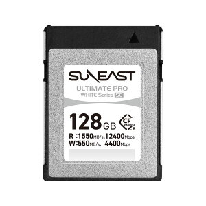 SUNEASTbTC[Xg CFexpress[J[h TypeB 128GB SE-CFXB128GW1550 ULTIMATE PRO WHITE Series SE CFexpress Type B Card