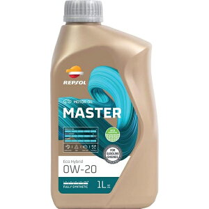 レプソル 4輪用モーターオイル マスター・ECOハイブリッド 0W-20(1L)(全合成油、API SP、ILSAC GF-6A) 007404 REPSOL