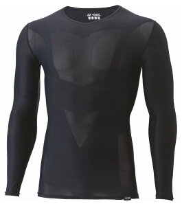 ヨネックス ユニセックス Vネック長袖シャツ(ブラック・サイズ:XO) YO-STBA1023-007-XO YONEX アンダーウェア