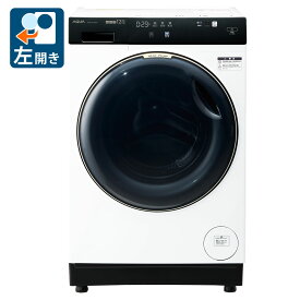 （標準設置料込_Aエリアのみ）アクア 12.0kg ドラム式洗濯乾燥機【左開き】ホワイト AQW-DX12R-L-W AQUA　まっ直ぐドラム2.0 [AQWDX12RLW]