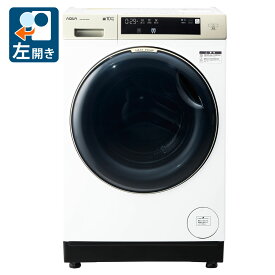 （標準設置料込_Aエリアのみ）アクア 10.0kg ドラム式洗濯乾燥機【左開き】ホワイト AQW-DM10R-L-W AQUA　まっ直ぐドラム2.0 [AQWDM10RLW]