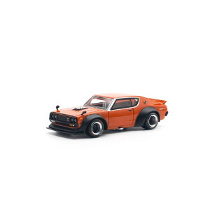 POP RACE 1/64 SKYLINE GT-R V8 DRIFT (KENMERI) ORANGE【PR640173】 ミニカー