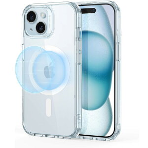 ESR iPhone 15�p MagSafe�Ή� �n�C�u���b�h�P�[�X Classic Hybrid Case (HaloLock) Clear Blue�i�N���A�u���[�j ESR475