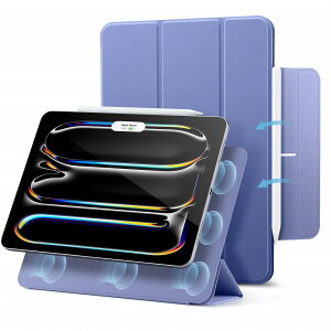 ESR iPad Pro 11�C���` M4�i2024�j�p �O�܂�X�^���h�P�[�X Rebound Magnetic Lavender�i���x���_�[�j ESR535