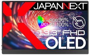 JAPANNEXTbWplNXg oCtfBXvC(13.3^/OLED/FullHD 1920×1080/60Hz/1ms/HDR10/miniHDMI/USB Type-C/VESA/^b`pl)(ubN) JN-MD-OLED133FHDR-T