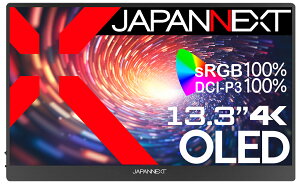 JAPANNEXTbWplNXg oCtfBXvC(13.3^/OLED/4K UHD 3840×2160/60Hz/1ms/HDR10/miniHDMI/USB Type-C/VESA)(ubN) JN-MD-OLED133UHDR