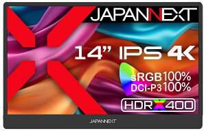 JAPANNEXTbWplNXg oCtfBXvC(14^/IPS/4K UHD 3840×2160/60Hz/25ms/HDR400/miniHDMI/USB Type-C/VESA)(ubN) JN-MD-IPS140UHDR
