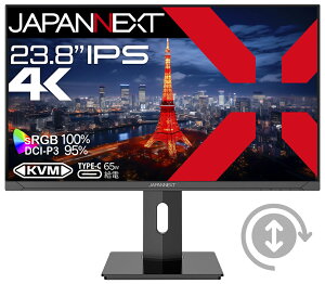 JAPANNEXTbWplNXg tfBXvC(23.8^/IPS/4K UHD 3840×2160/60Hz/8ms/HDR10/HDMI2.0/DP1.4/USB Type-C/VESA/PIPEPBPΉ)(ubN) ~@\X^h JN-IPS2380UHDR-C65W-HSP