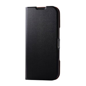 �G���R�� iPhone 16�p �蒠�^���U�[�P�[�X �}�O�l�b�g �t���b�v �Ռ��z�� ���y�� ���^ �X�^���h�@�\�t �J�[�h�P�[�X�@�\�t UltraSlim�i�u���b�N�j PM-A24APLFUBK
