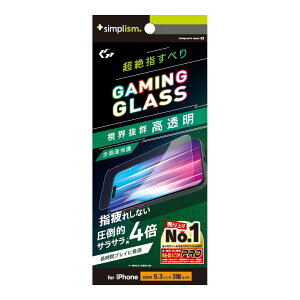�g���j�e�B iPhone 16 Pro�p [Gaming Glass Max] �w����ŋ� ������ �Q�[����p�K���X Simplism(�V���v���Y��) TR-IP24M3-GLSG-2SLCC
