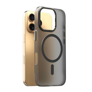 araree iPhone 16 Pro�p AERO FRAME MagSafe�Ή��P�[�X�i�N���A�u���b�N�j AR27135I16PR