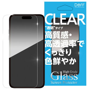 �f�B�[�t iPhone 16 Pro�p �t���ی�K���X�t�B���� High Grade Glass Screen Protector �N���A Deff DG-IP24MPG2F