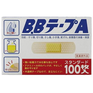 バンドエイド B・BテープA スタンダード 100枚入  共立薬品工業 BBテ-プA100マイ