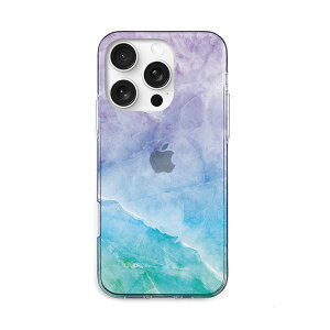 AKAN iPhone 16 Pro�p �\�t�g�N���A�P�[�X �i�}�[�x���X�}�[�u�� Blue�j AK27034I16PR