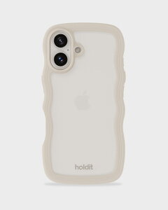 Holdit�i�z�[���f�B�b�g�j iPhone 16�p Wavy Case �w�ʃN���A�ϏՌ��P�[�X Light Beige/Transparent�i���C�g�x�[�W���i�N���A�^�C�v�j�j 16539(HOLDIT)